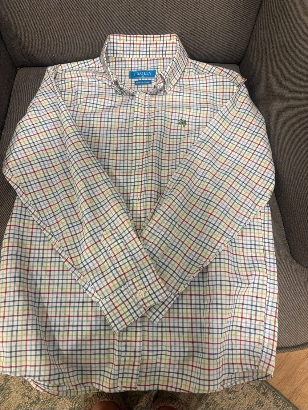 J. Bailey Boys' Multicolor Plaid Button-Down Shirt - White Base